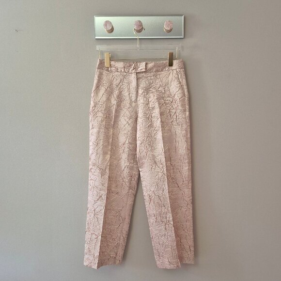 NWT Zara champagne wrinkled crinkle bustier and pants set, M - Picture 15 of 16